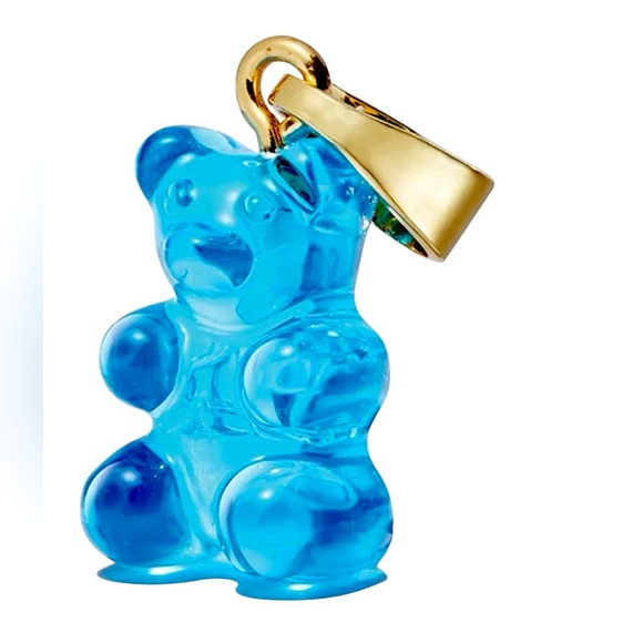 Gummy Bear Charm - 18k gold plated - color Blueberry - Picture 3 of 4